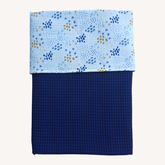 Wafeldeken donkerblauw