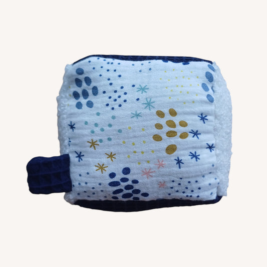 Speelkubus donkerblauw