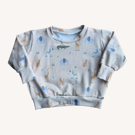Trui met safari dieren